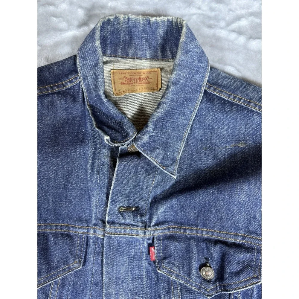 Vintage 70s Levis 71205 0217 Mens Size 42L Denim Trucker Jacket Made USA Type 3